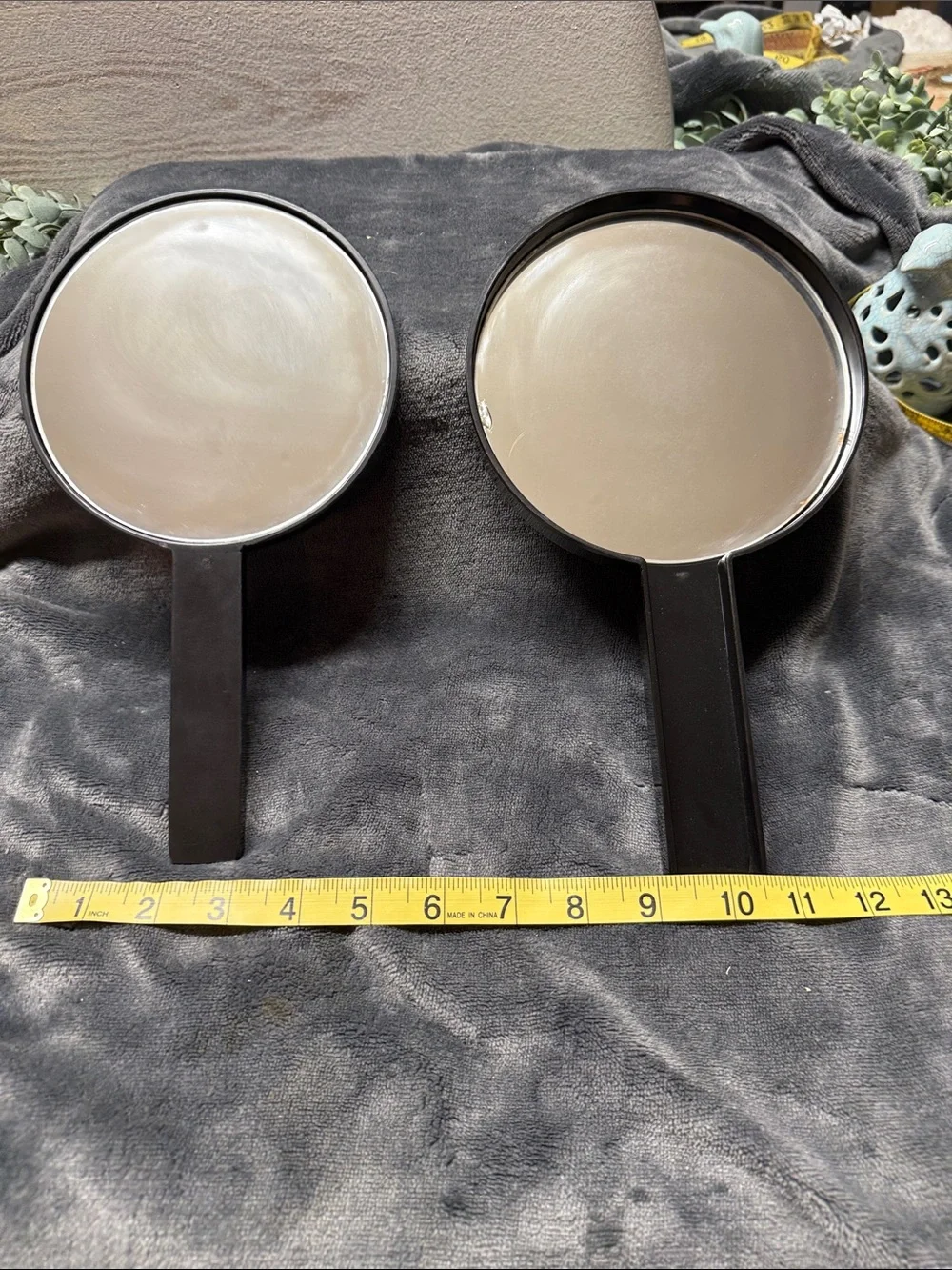 Vintage Japanese nesting hand vanity mirror